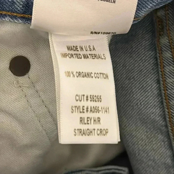 AGOLDE Riley High Rise Straight Crop in Whiplash Distressed Jeans - Picture 8 of 9